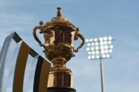 Rugby World Cup trophy coveted by the repechage teams