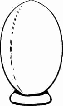Drawing of a rugby ball